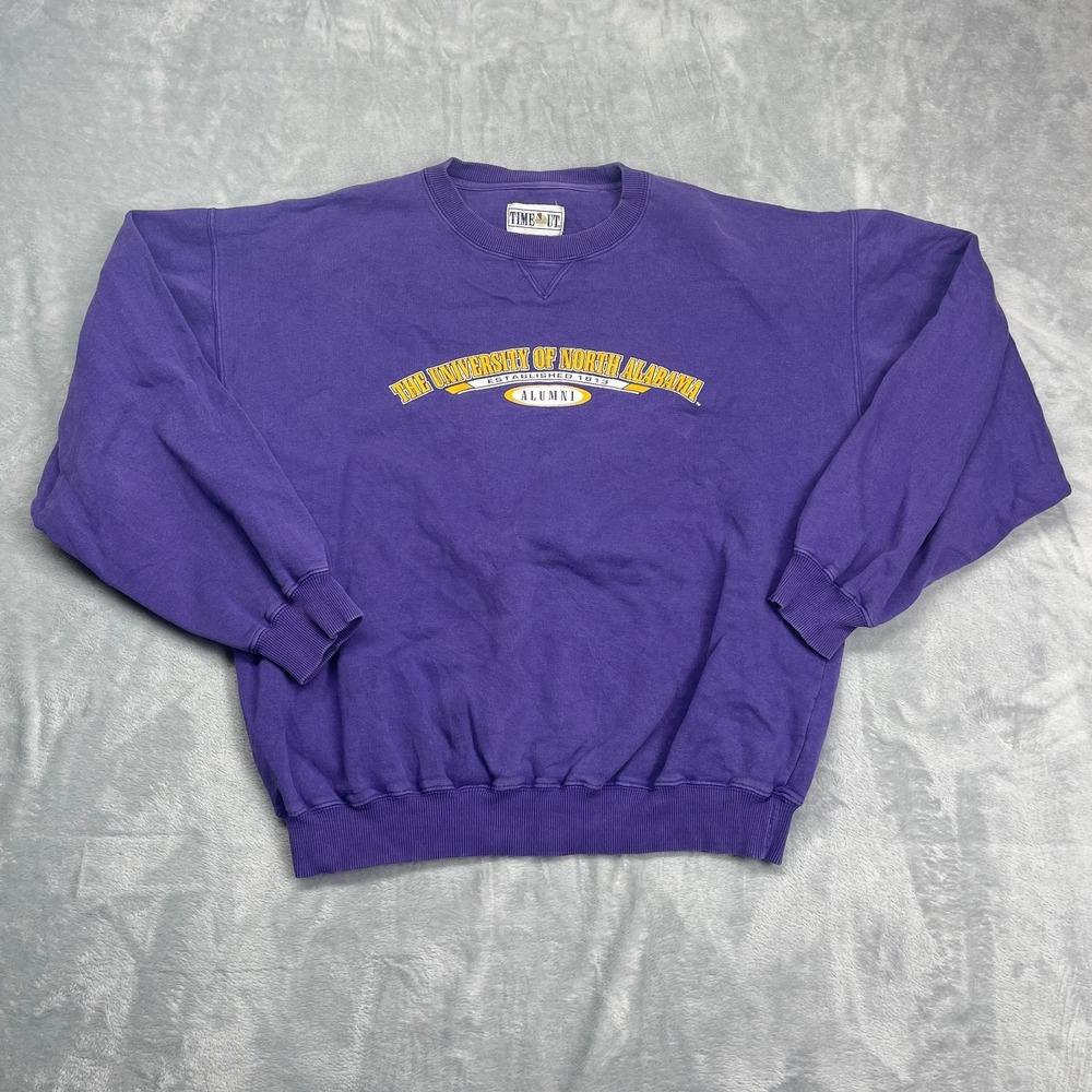Vtg‎ University of North Alabama Alumni Sweatshirt Mens Large Purple Long Sleeve